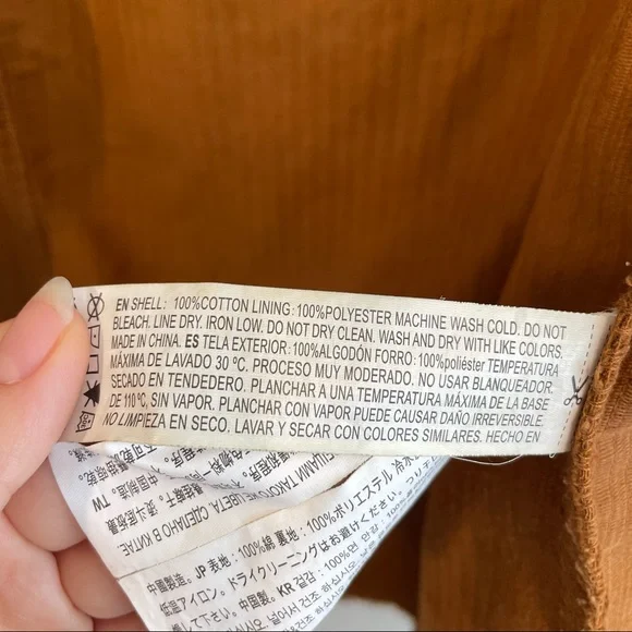 Forever 21 Corduroy Oversized Camel Brown Button Up Jacket - Picture 7 of 11